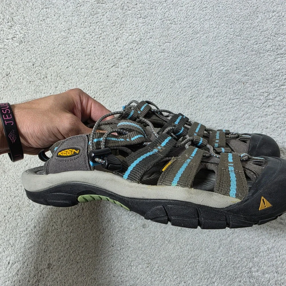 Keen Venice H2 Sandals Womens 9.5 Brown Blue Waterproof Hiking Sport 1014200